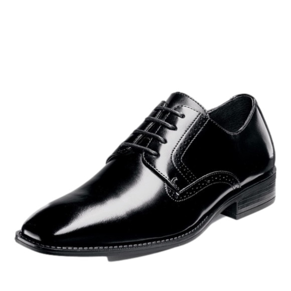 Stacy Adams Men's, Ardell Plain Toe Oxford Black Shiny 11 M NWT - Picture 1 of 13